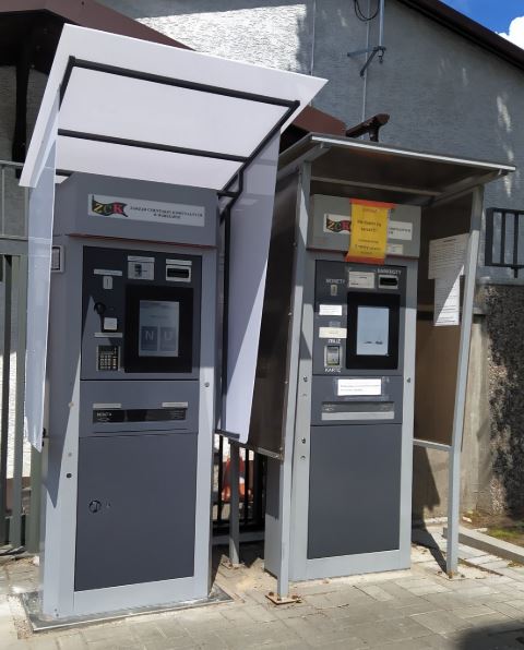 Parkomat DEJW - zastosowanie jako biletomat